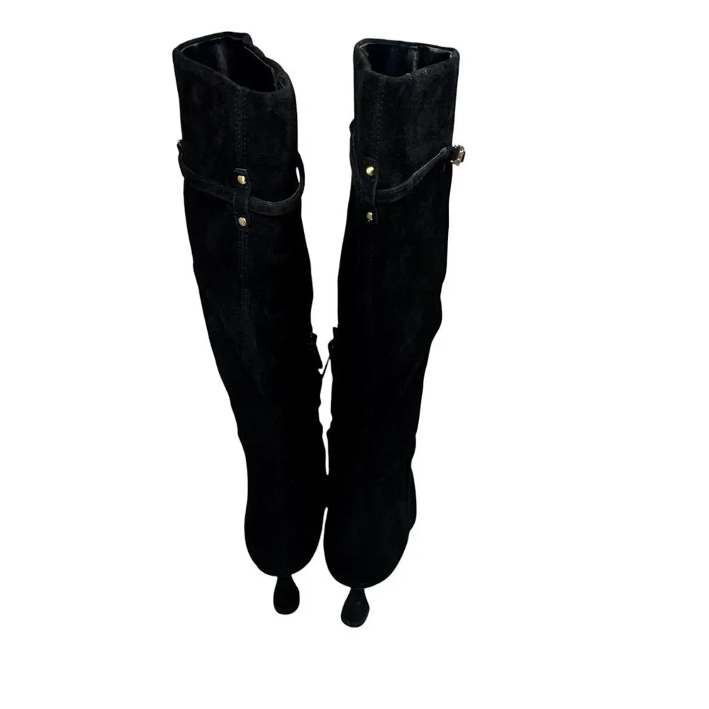 Sam Edelman Lyla Women's Boots Black‎ Suede 7.5 Wide Calf New